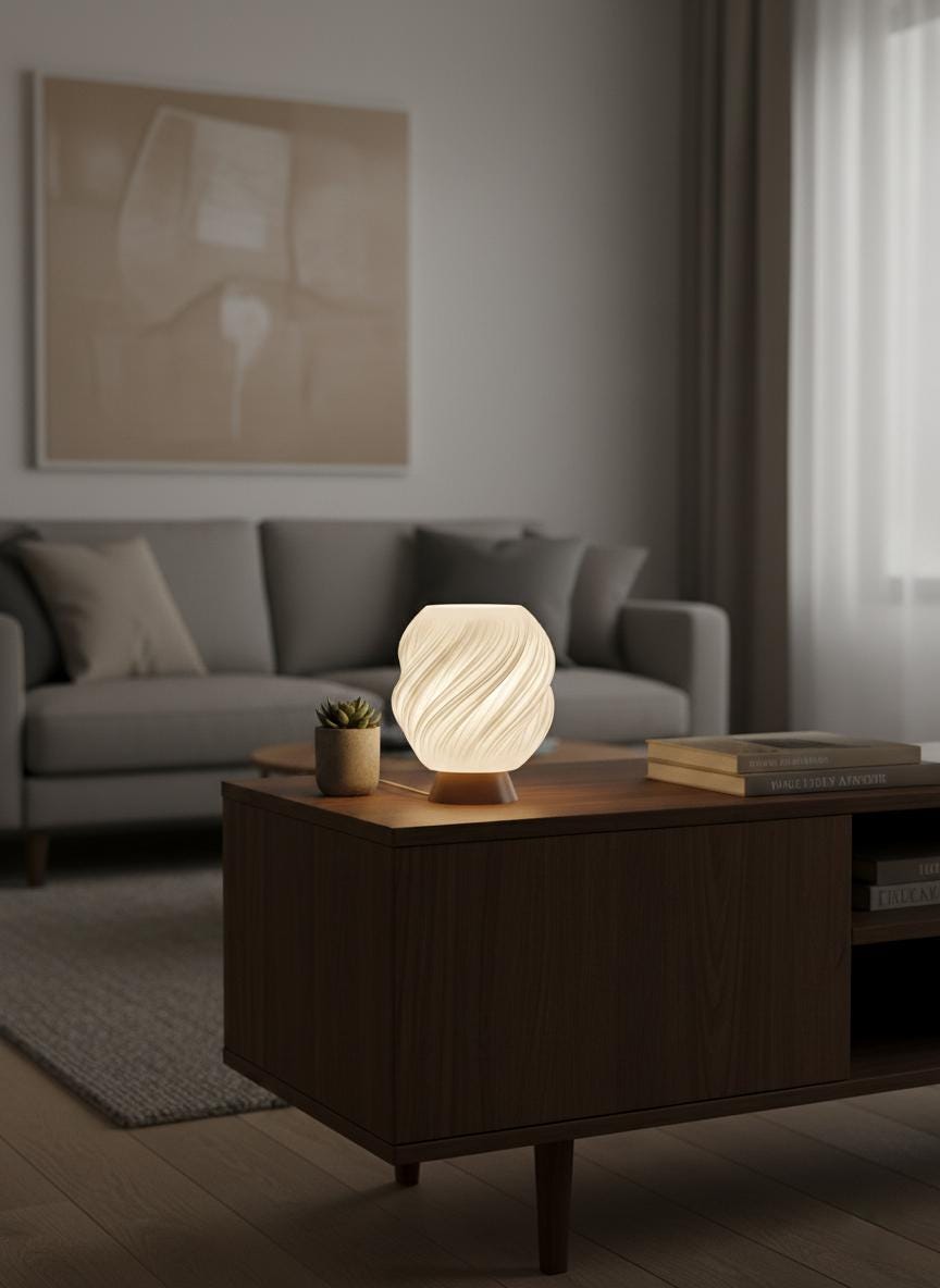 InnovLuce “Aurea” Table Lamp | Modern Sculptural Night Light | Warm Ambient Lamp