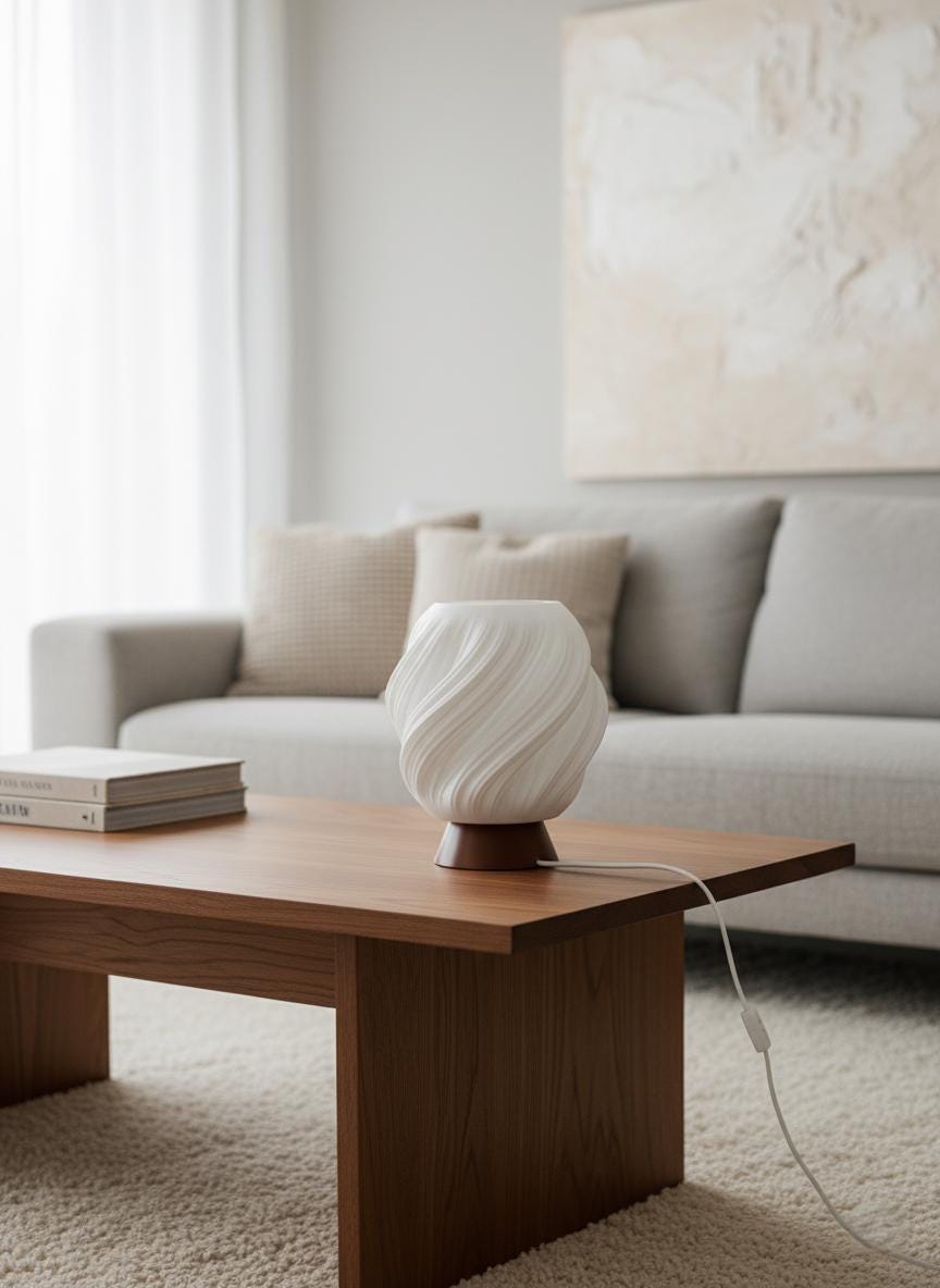 InnovLuce “Aurea” Table Lamp | Modern Sculptural Night Light | Warm Ambient Lamp