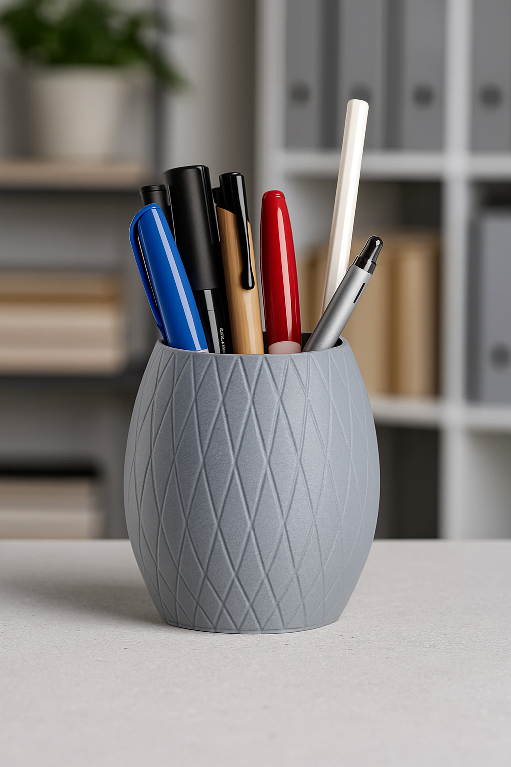 InnovLuce Ovalio Desk Organizer – Modern Office Pen Holder