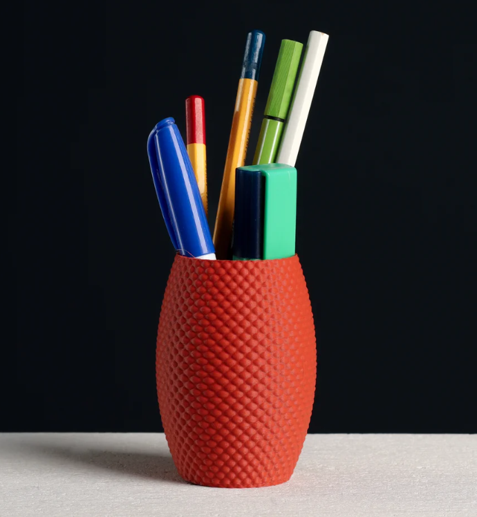 InnovLuce HexaForm Desk Organizer – Modern Textured Pen Holder