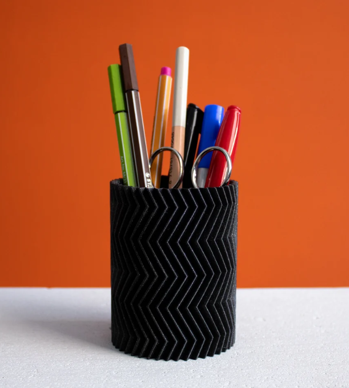 InnovLuce DuoSet Desk Organizer – Dual Pen Holder with Base Tray