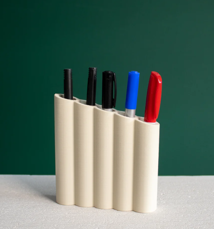 InnovLuce WaveBloc Desk Organizer – Multi-Slot Modern Pen Holder