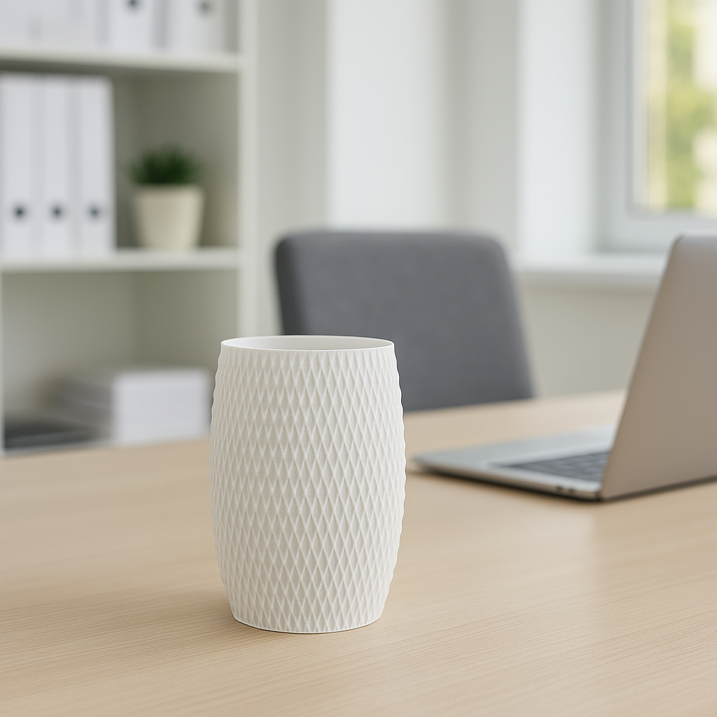 InnovLuce GridForm Desk Organizer – Textured Modern Pen Holder